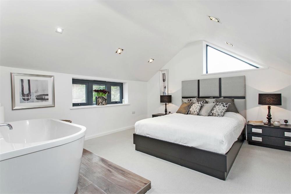 modern room with windows from double glazing supplier Dorset