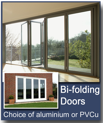 Bi-fold doors in PVCu or Aluminium – let your customers choose