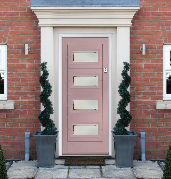 Pink DoorCo composite door supplied by Window Warehouse