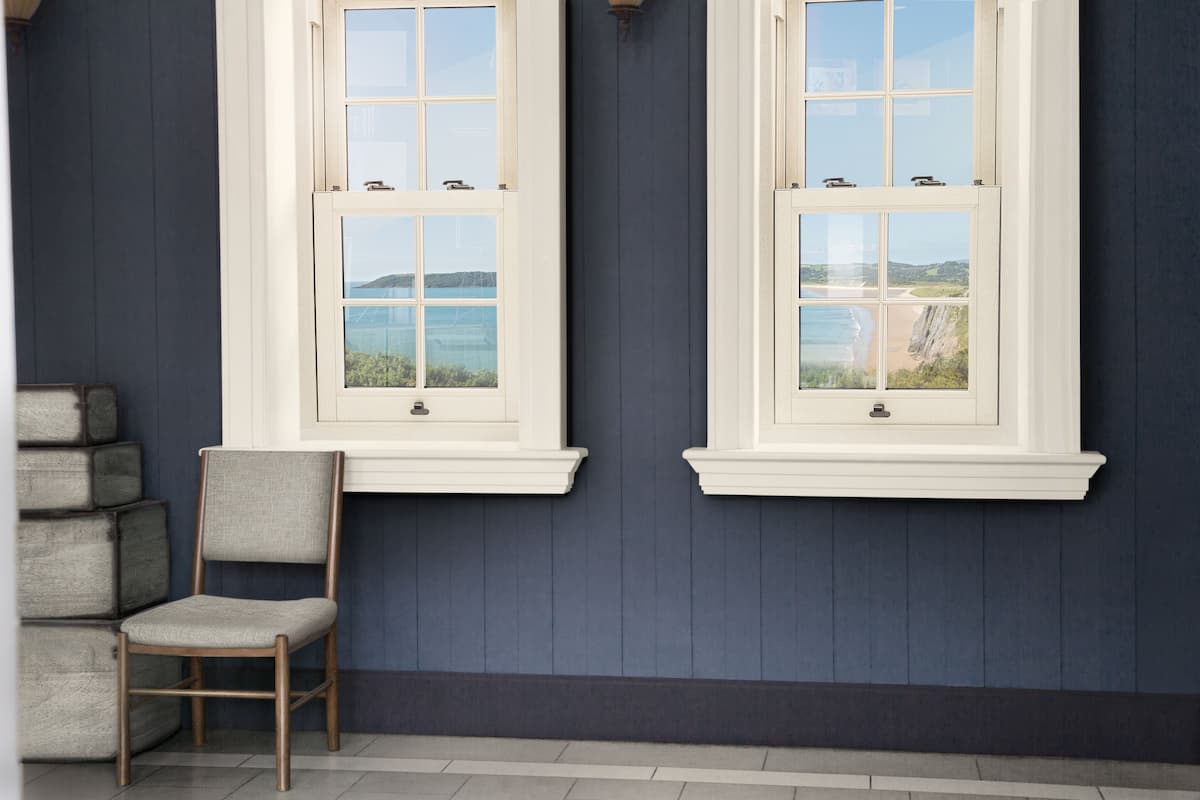 white Victorian sash windows in Basingstoke