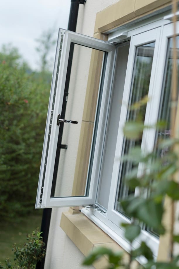 open white traditional upvc sash window
